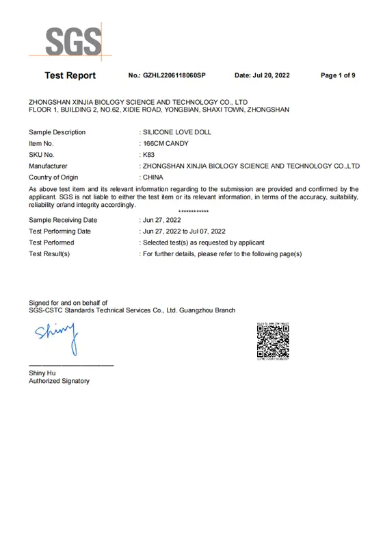 SGS Test Report